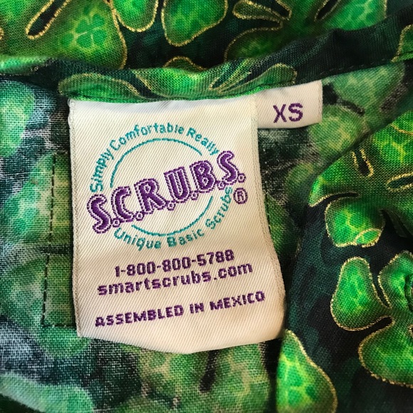 S.c.r.u.b.s. scrubs Top Clover St. Patrick Irish - Picture 4 of 7